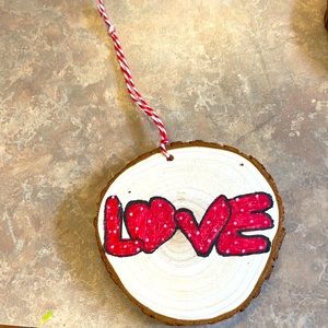 Hand painted love ornament